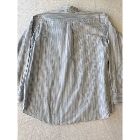 Polo Ralph Lauren Button Down Men Size 2XL Vertical Strip Cotton Blue Pony Shirt - Picture 7 of 7